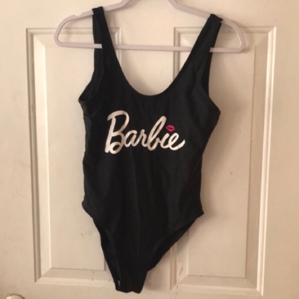 Women’s Barbie Black Bodysuit One Piece Swimsuit